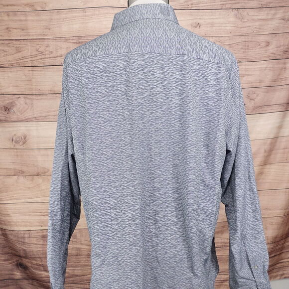 NWT VAN HEUSEN SLIM FIT 4-WAY STRETCH ASPHALT POLYESTER SHIRT 18-18.5 36/37 2XL - Picture 6 of 10